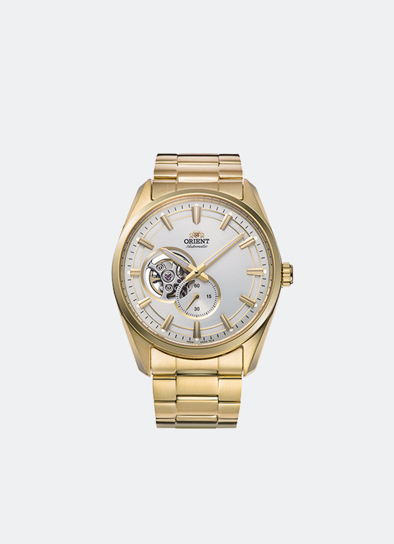 Contemporary Automatic Semi Skeleton 40.8mm White Dial Stainless Steel Gold RA-AR0007S