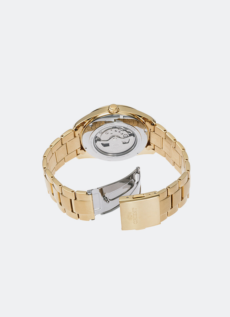 Contemporary Automatic Semi Skeleton 40.8mm White Dial Stainless Steel Gold RA-AR0007S