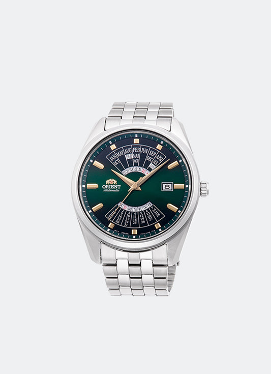 Contemporary Automatic Multi-year Calendar, Green Dial Metal Silver 43.5mm RA-BA0002E