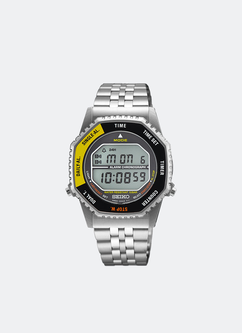 Rotocall Reissue Discover More Digital Men Black & Yellow Stainless Steel - 37mm SMGG17P1