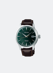Seiko Presage Automatic Men Green Dial Silver Leather 40.5mm