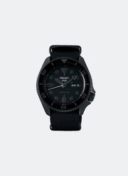 Seiko 5 Sport Automatic Men Black Dial Black Nylon 42.5mm