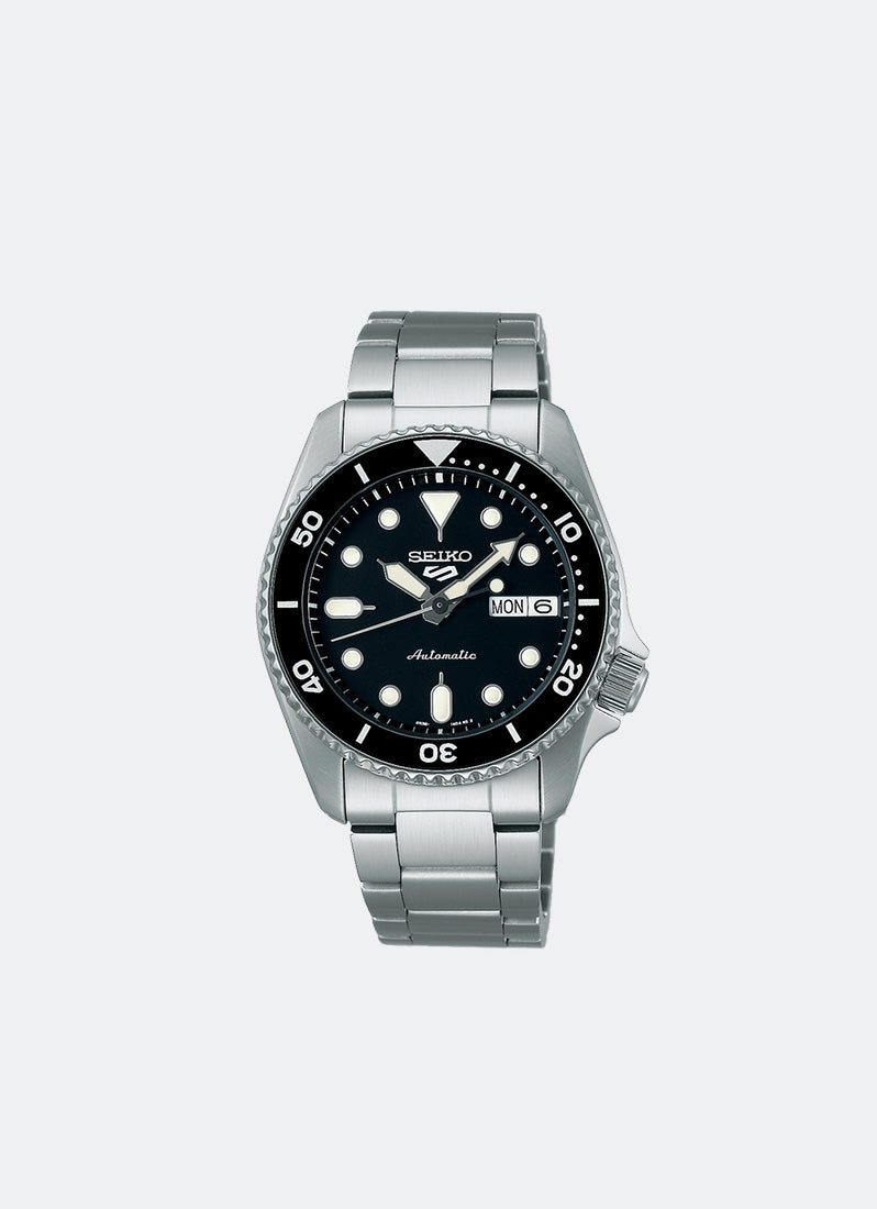 Seiko 5 Sport Automatic Men Blue Dial Silver Bracelet 38mm