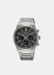 Seiko Essential Quartz Men Grey Dial Silver Bracelet 40mm