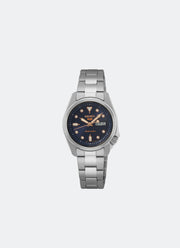 Seiko 5 Sports Automatic Women Dark Blue Dial Silver Bracelet 28mm - SRE003K1
