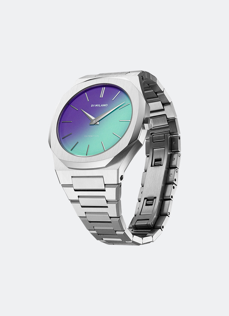 D1 Milano Ultra Thin Bracelet Chromo Sync - 40 mm Angle