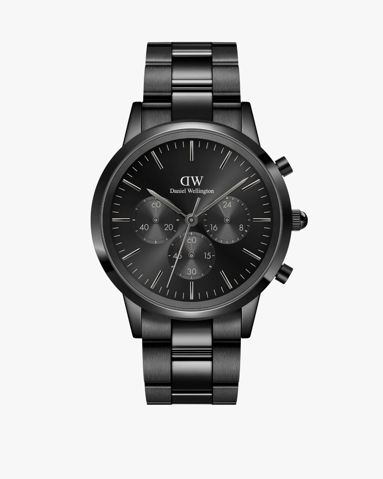 Jam Tangan Iconic Chronograph Onyx Link Black (42) DW00100642 