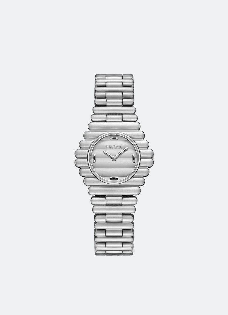 Jam Tangan Breda Coda Silver Bracelet Angle Front
