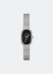 breda jane tethered stainless steel metal mesh watch front