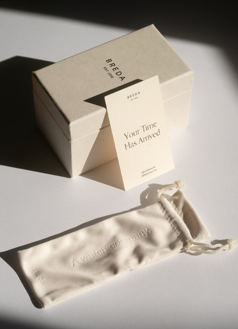 Breda Virgil Ivory Dial Gold Black Leather 26mm - 1736B