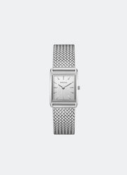 breda virgil tethered stainless steel metal mesh watch front