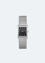 breda virgil tethered stainless steel metal watch mesh front