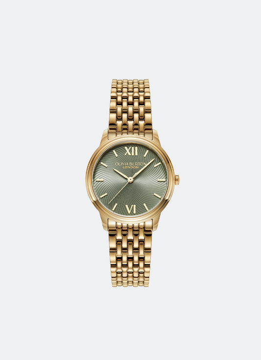 Classic Swirl Sage Green & Gold Bracelet Watch 32mm - 24000130