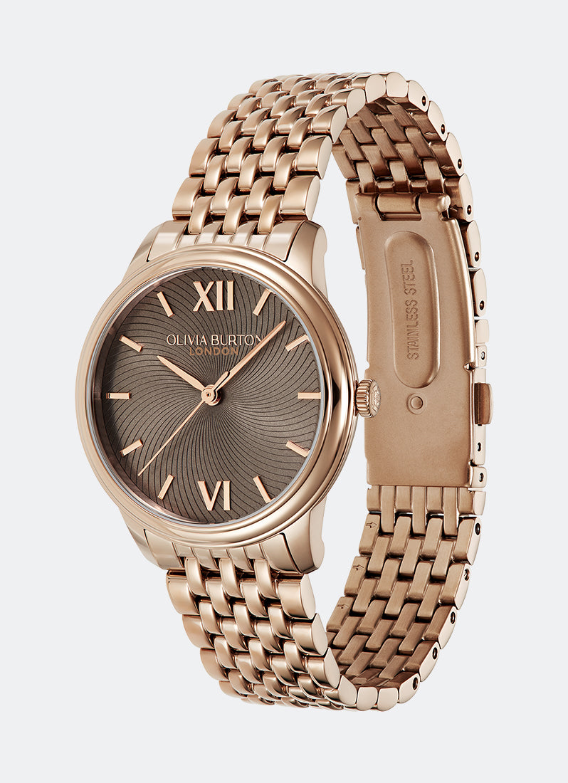 Classic Swirl Mushroom & Rose Gold Link Watch 32mm - 24000131