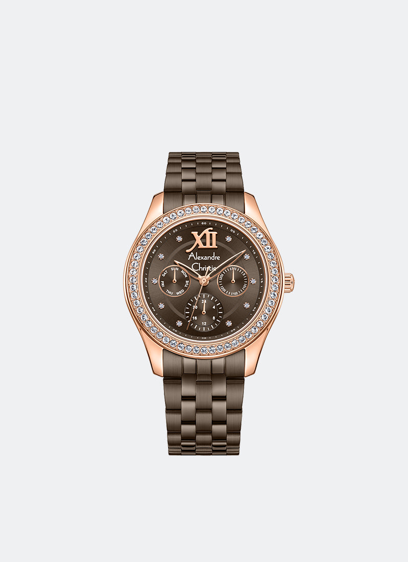 Passion Boyfriend Band Multifunction Rose Gold Brown 36mm - AC2496BFBROBO