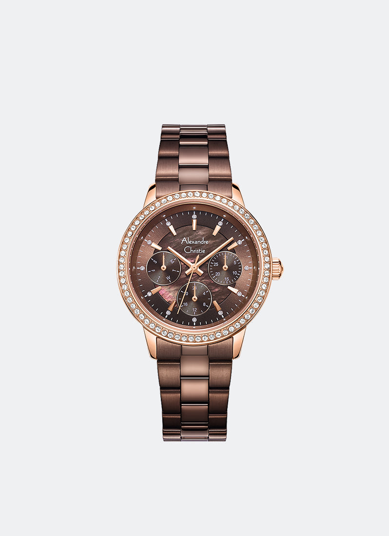 Passion Boyfriend Band Multifunction Rose Gold Brown 35mm - AC2A53BFBROBO