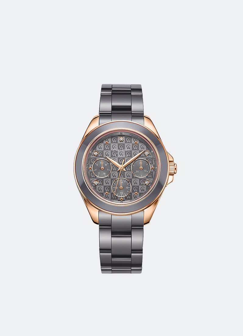 Passion Boyfriend Multifunction Band Rose Gold Black Dial 34mm - ACF2A70BFBRGGR