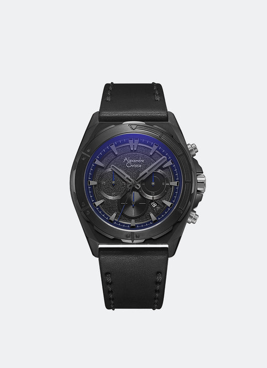 Sport Chrono Men Band Chronograph Black Black 44mm - AC6664MCLIPBABU