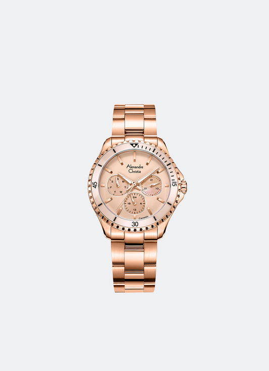 Passion Boyfriend Band Multifunction Rose Gold Ivory Dial 36mm - AC2A54BFBRGLK