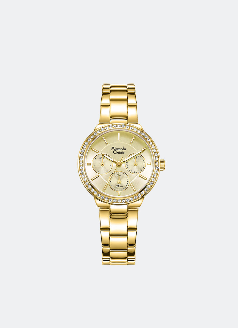 Passion Boyfriend Band Multifunction Gold Gold Dial 33mm - AC2B24BFBGPIV