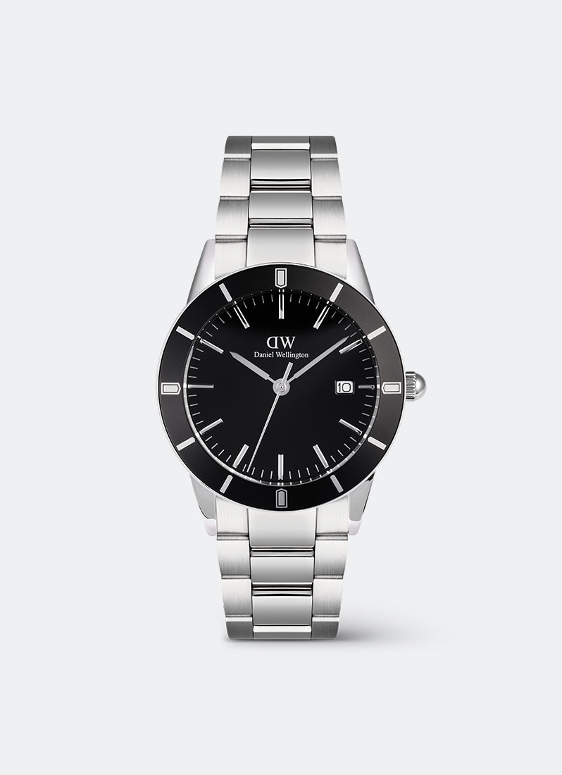 Iconic Paradigma Link Black Enamel Black Bezel Silver (40) - DW00100822