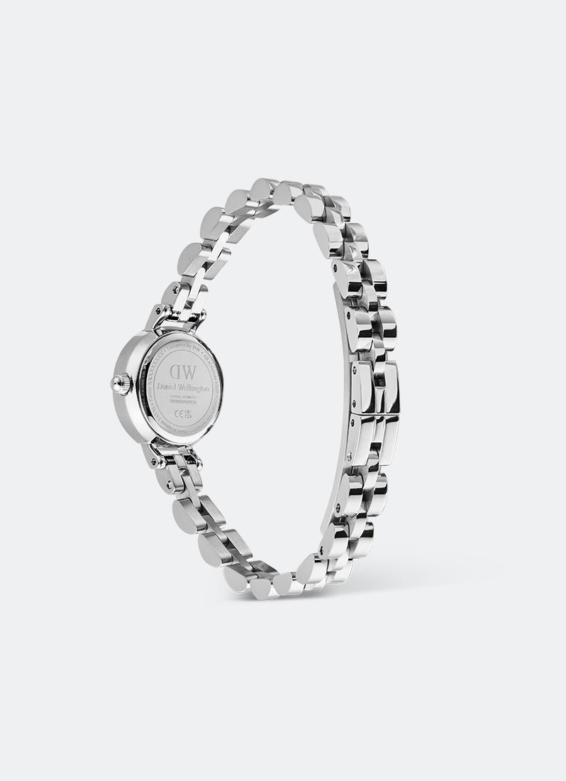 Daniel Wellington Petite Mini White Arch 3-Link Silver Back