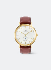 Daniel Wellington Classic 40 Off-White Multi-Eye St. Mawes Sunray Gold Front