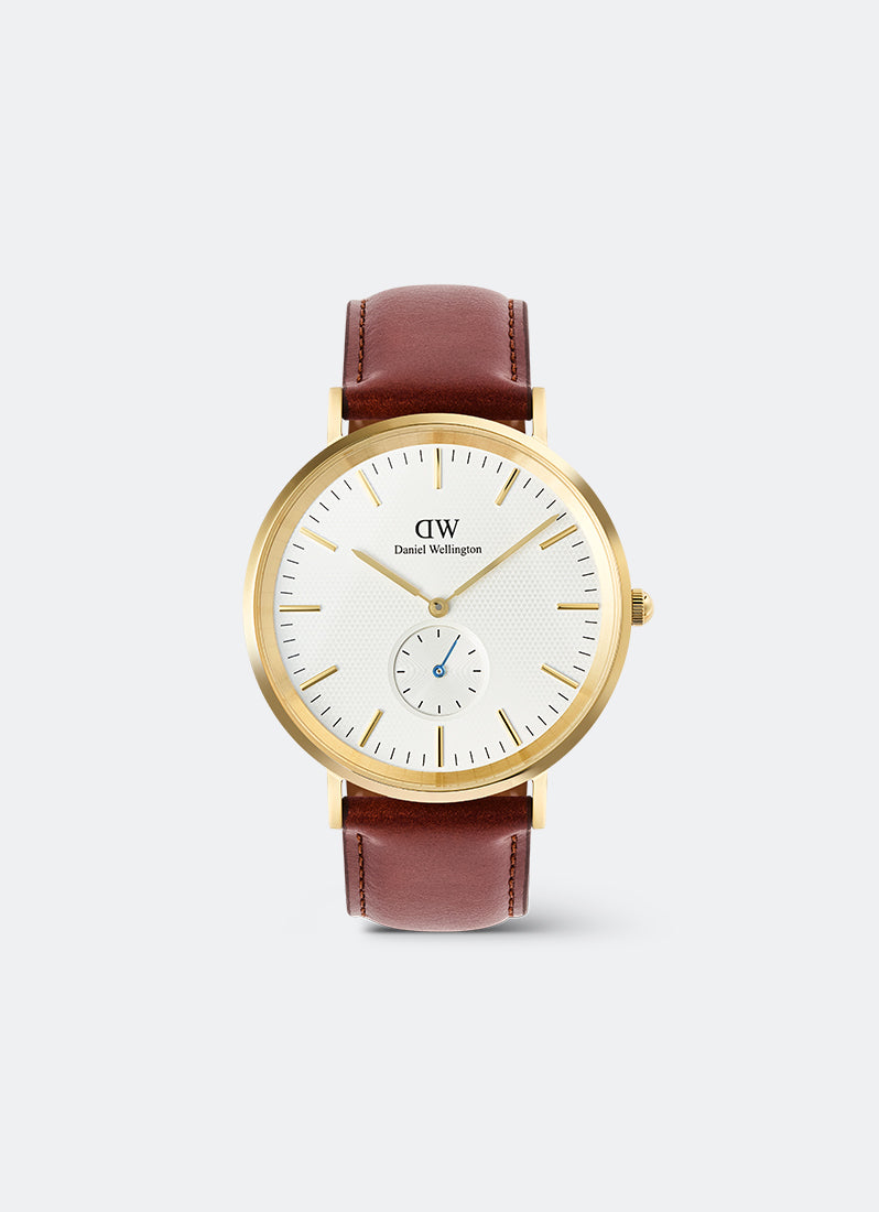 Daniel Wellington Classic 40 Off-White Multi-Eye St. Mawes Sunray Gold Front