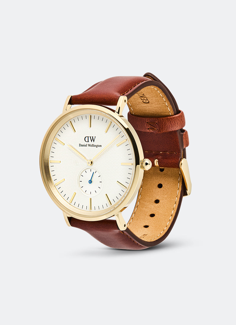 Daniel Wellington Classic 40 Off-White Multi-Eye St. Mawes Sunray Gold Angle