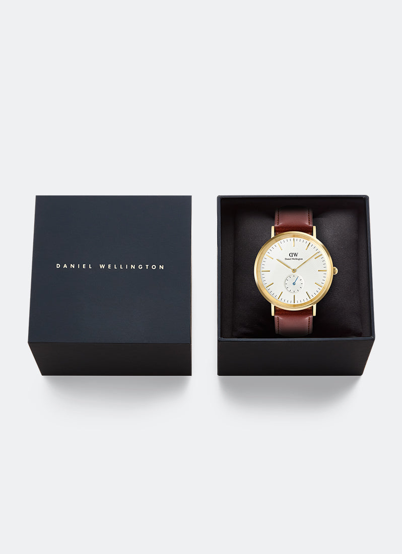 Daniel Wellington Classic 40 Off-White Multi-Eye St. Mawes Sunray Gold Box