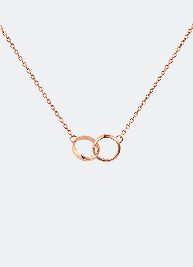 Daniel Wellington Classic Lumine Unity Necklace Rose Gold Close Up