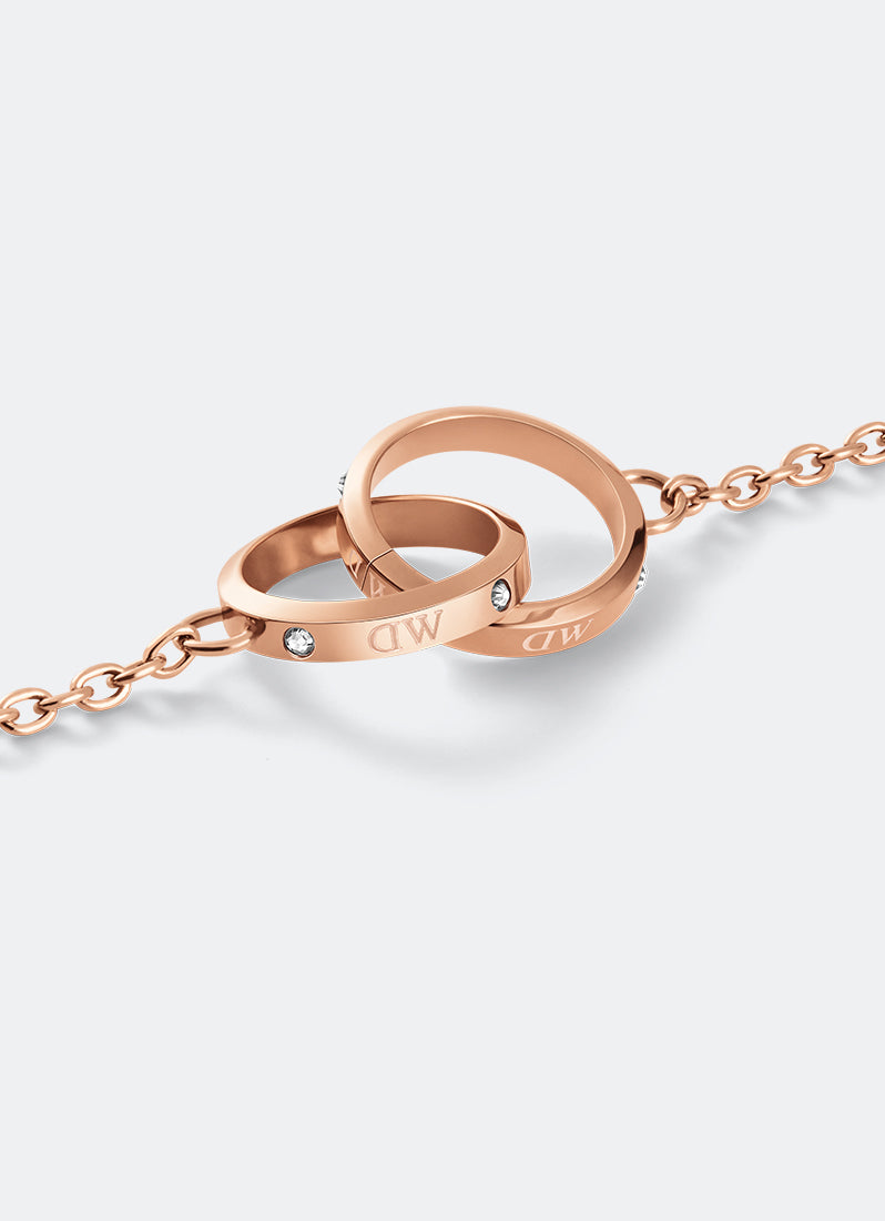 Daniel Wellington Classic Lumine Unity Necklace Rose Gold Pendant Detail
