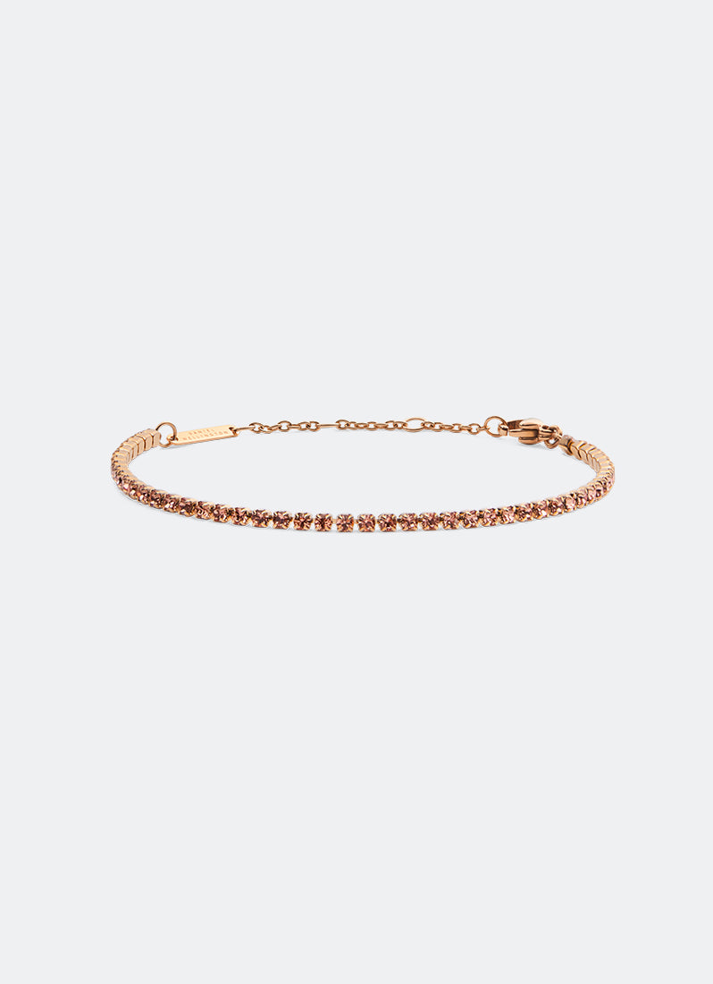 Classic Tennis Bracelet Apricot Rose Gold - DW00401112