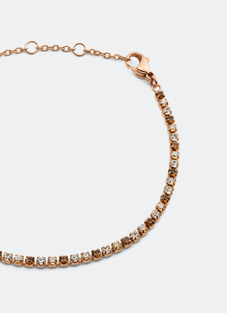 Classic Tennis Bracelet Honey Combo Rose Gold - DW00401115