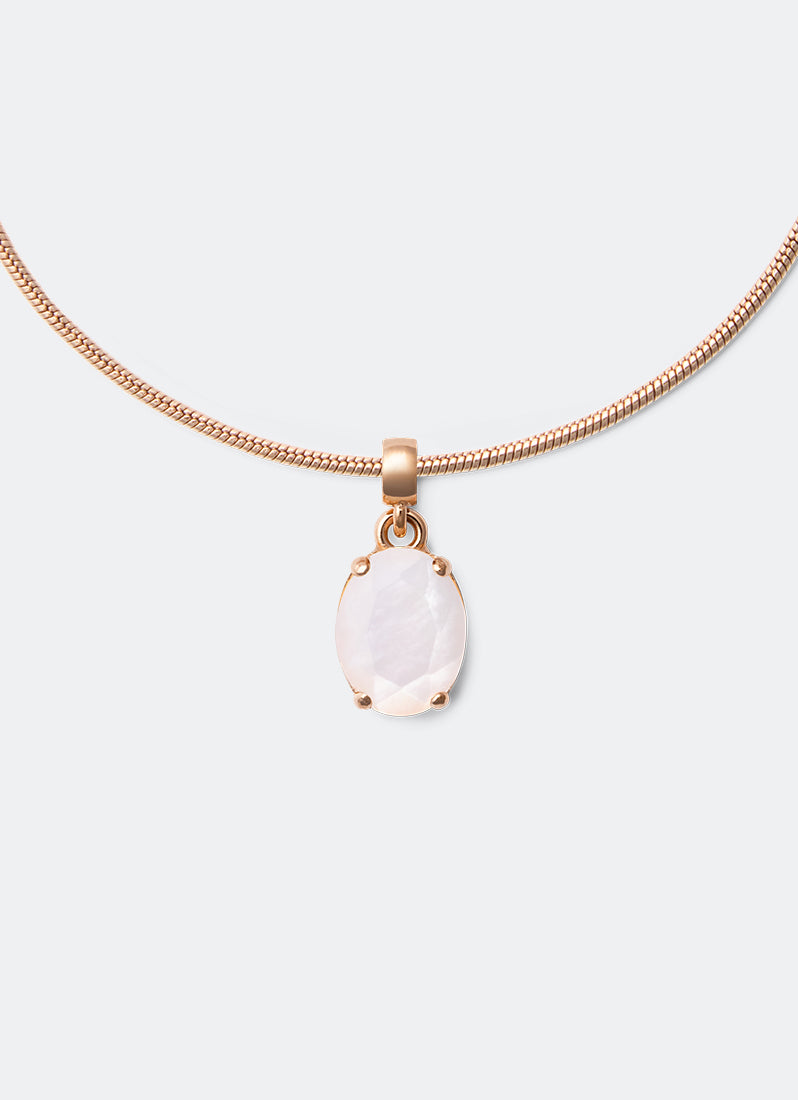 Charm Oval Mother of Pearl Rose Gold - DW00401460
