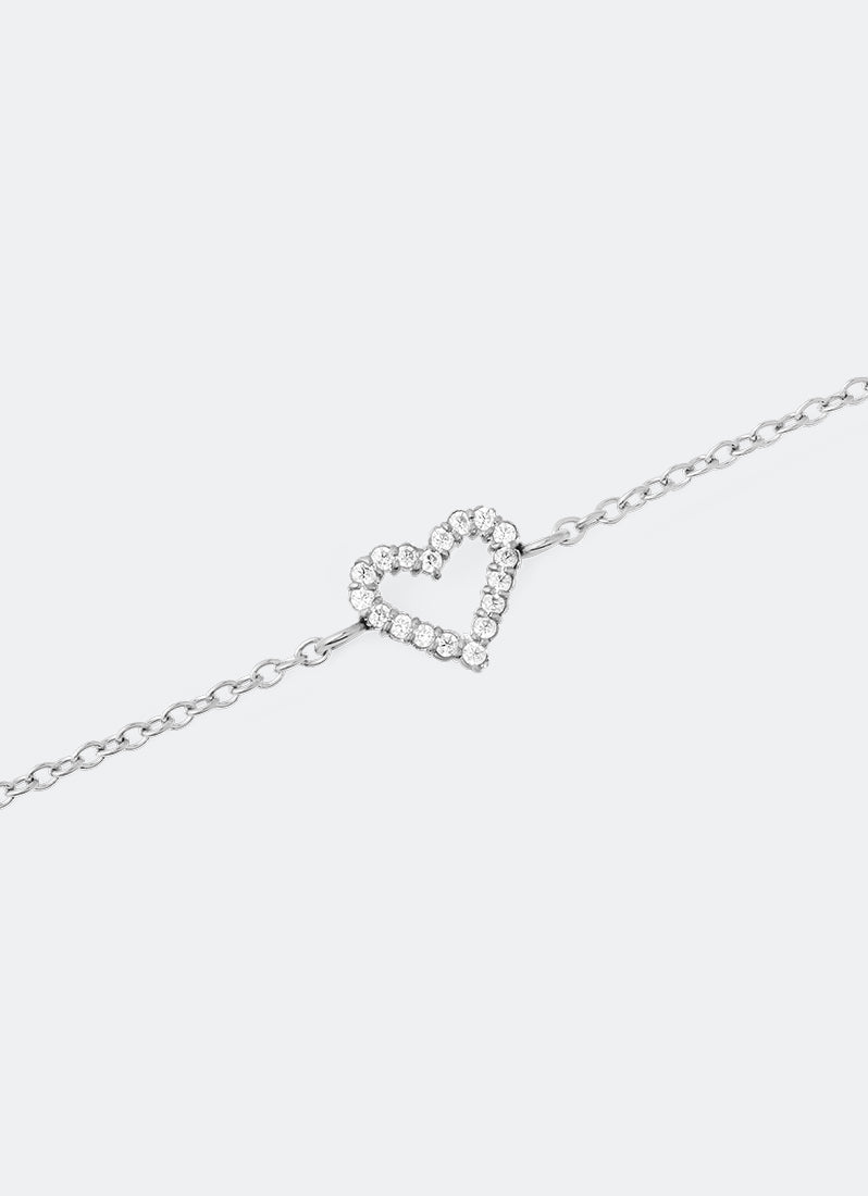 Daniel Wellington Mirelle Heart Bracelet Silver Pendant Detail
