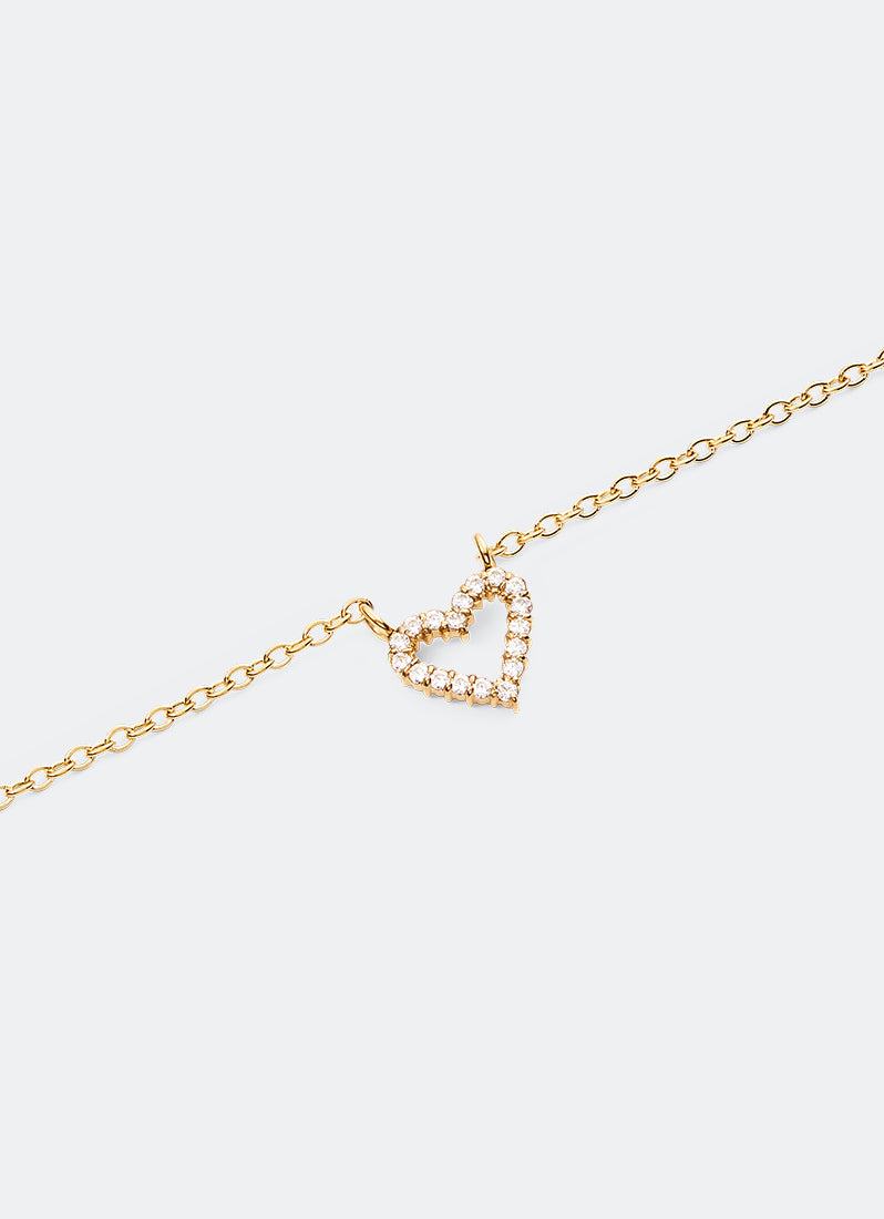 Daniel Wellington Mirelle Heart Necklace Gold Pendant Detail