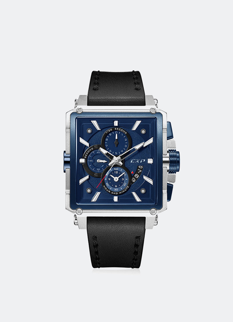 Expedition Men Chronograph Band Two Tone Blue 41x55mm