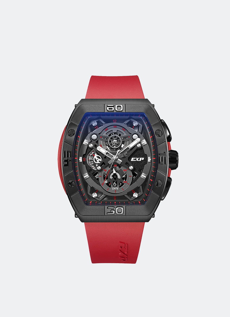 Expedition Chronograph Men Quartz Band Black Black 45x52mm - EXF6800MCRIPREBA