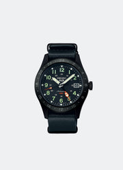 Seiko 5 Sports Automatic Men Black Dial Black Calfskin 39.4mm - SSK025K1