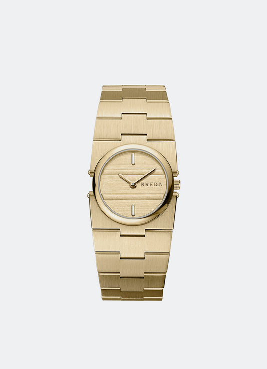 Breda Sync Gold Dial Gold Metal Bracelet - 1752A