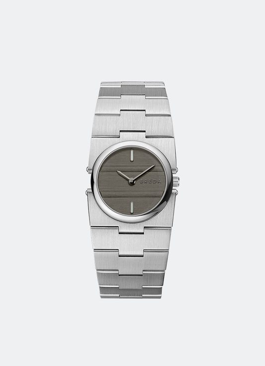 Breda Sync Gray Dial Silver Metal Bracelet - 1752C