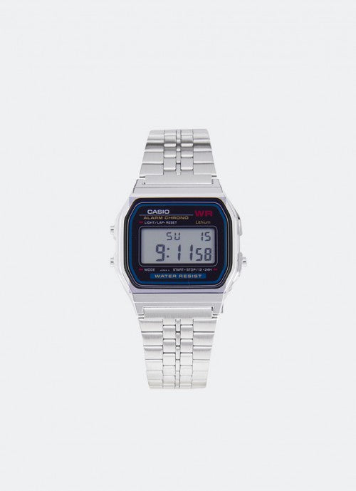 Jam Tangan Casio Digital Silver Stainless Steel Strap Unisex  A159W-N1DF THE WATCH