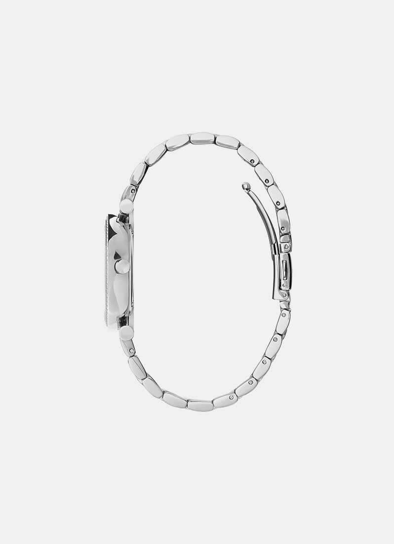 Rose Gold Accents and Silver Bezel Bracelet Strap - 24000001