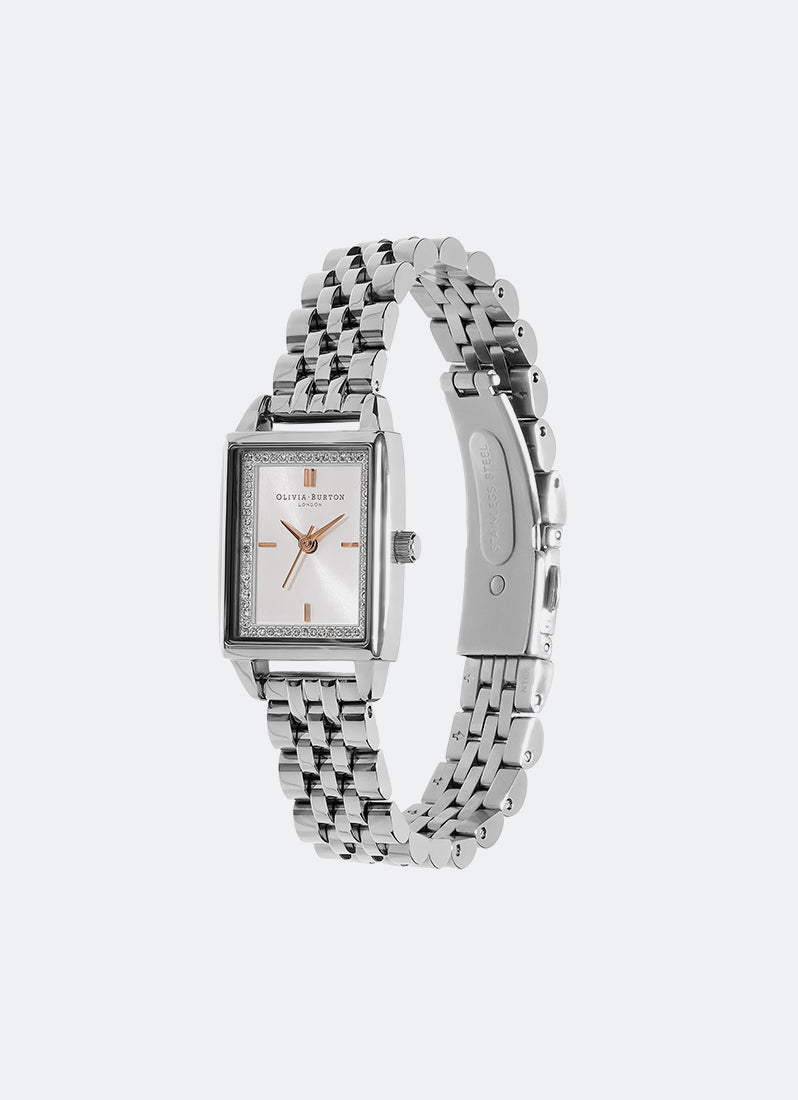 Rectangle White & Silver Bracelet Watch 21mm - 24000012
