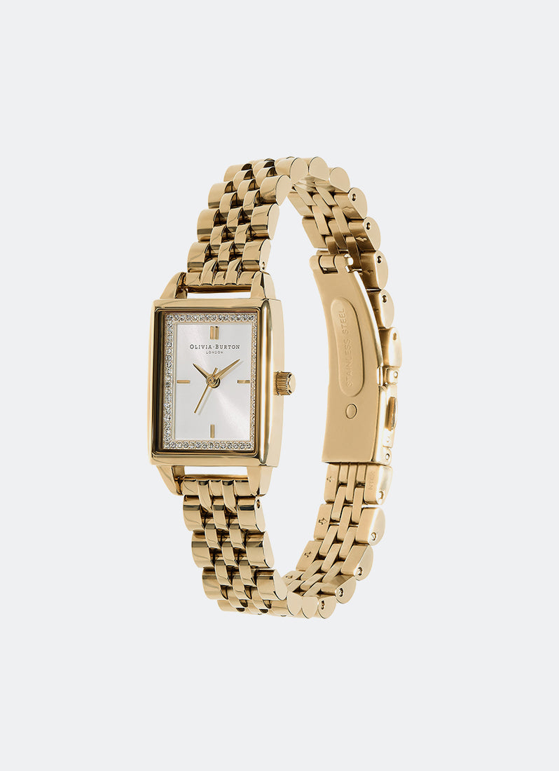 Rectangle White & Gold Bracelet Watch 21mm - 24000013