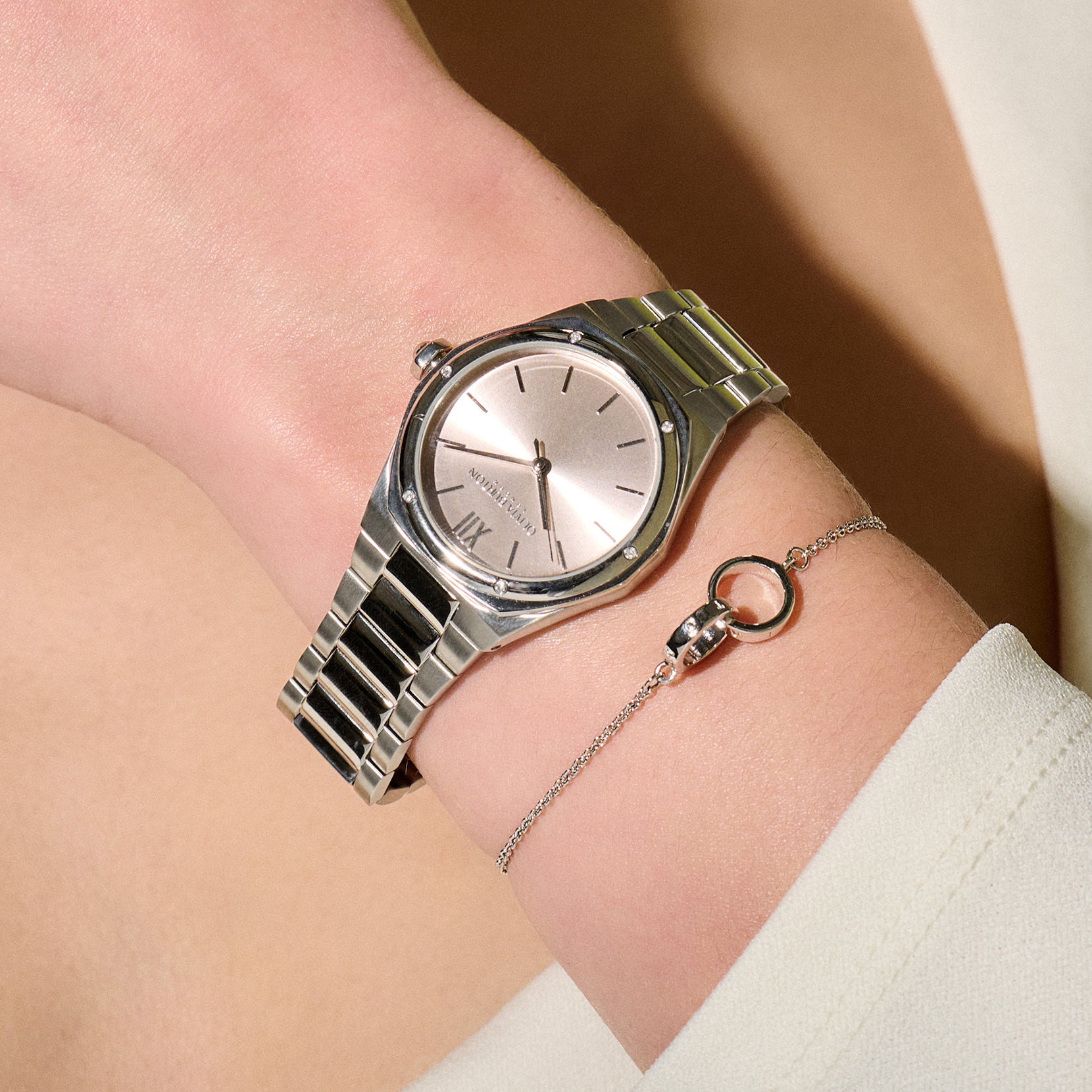 Hexa Blush & Silver Bracelet Watch 33mm - 24000071