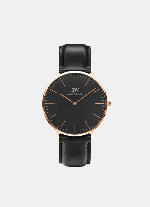 Classic Black Sheffield 40mm Rose Gold