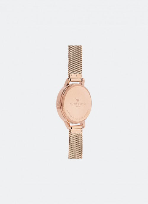 Abstract Florals Midi Rose Gold Mesh 30mm