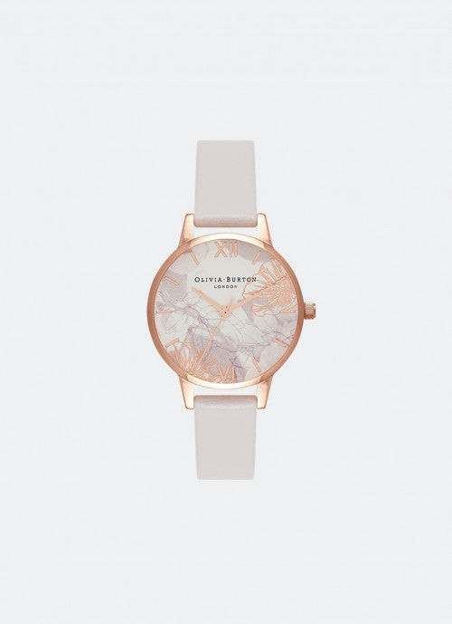 Abstract Florals Blush & Rose Gold 30mm